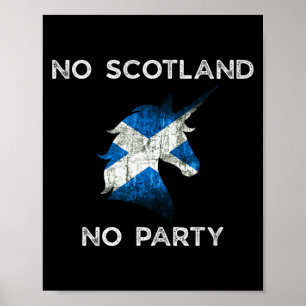 Scotland Party Scottish Flag Mens Womens Kids Poster