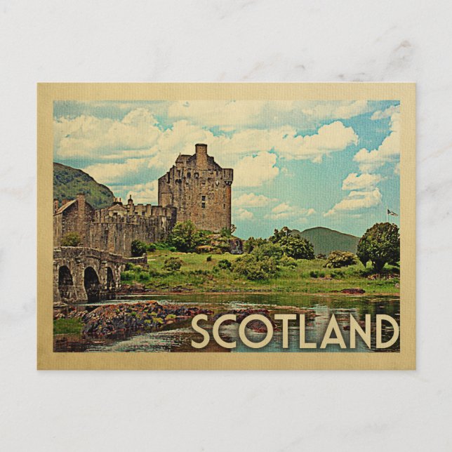 Scotland Postcard Castle Vintage Travel (Front)