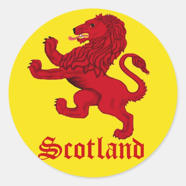 Scotland Rampant lion Classic Round Sticker (Front)