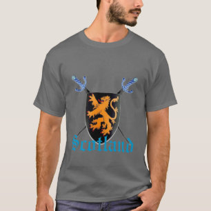 Scotland Rampant Lion Cross Swords Tee Customized