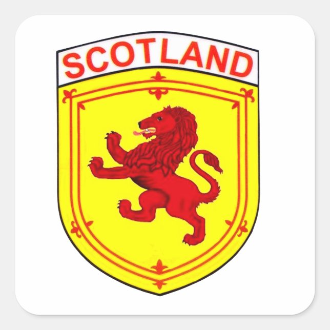 Scotland rampant lion square sticker (Front)
