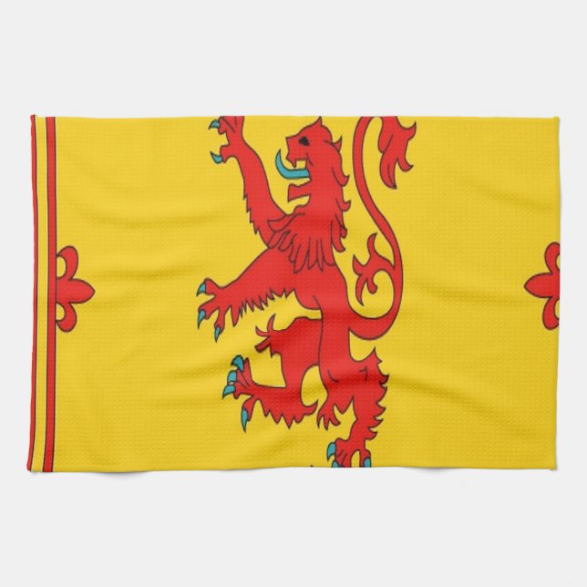 Scotland red lion rampant Flag Kitchen Towel (Horizontal)