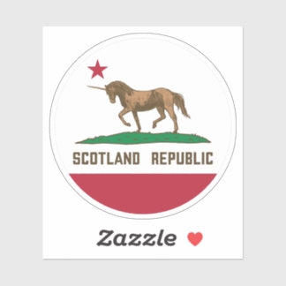 Scotland Republic California Flag Unicorn