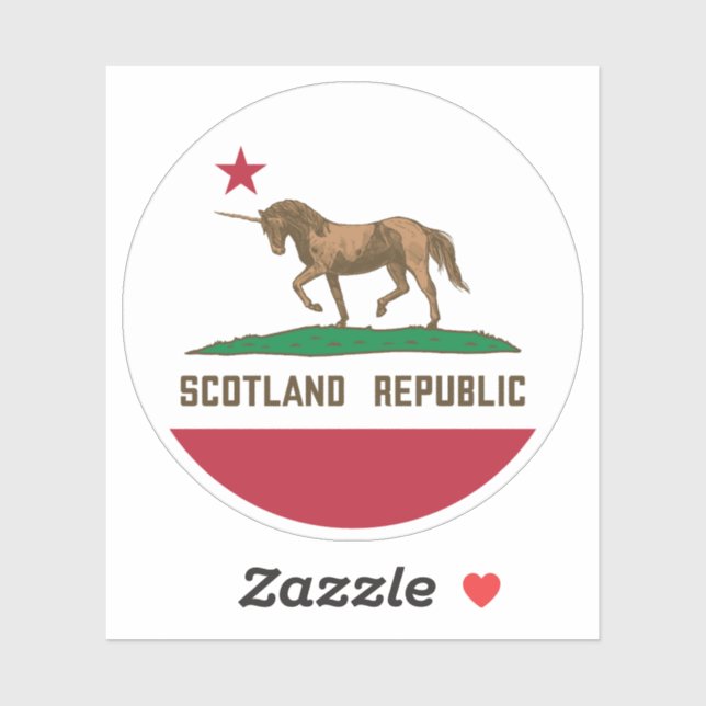 Scotland Republic California Flag Unicorn (Sheet)