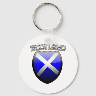 Scotland Retro Glass Keychain
