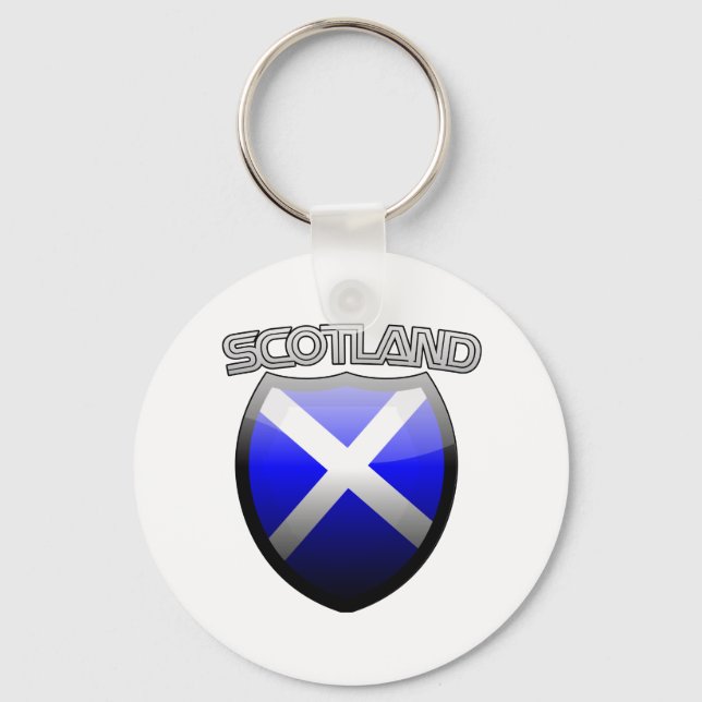 Scotland Retro Glass Keychain (Front)