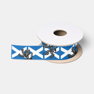 Scotland ribbon, Fun Rampant & Scottish Flag Satin Ribbon