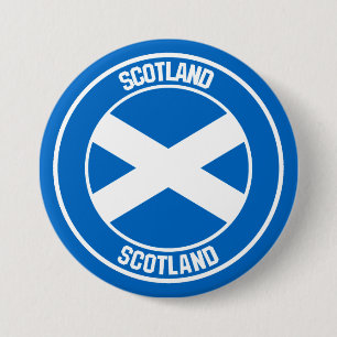 Scotland Round Emblem 3 Inch Round Button