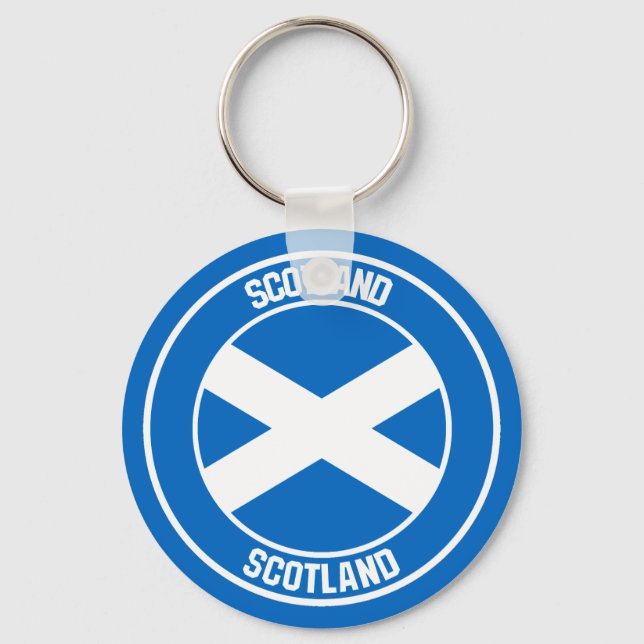 Scotland Round Emblem Keychain (Front)
