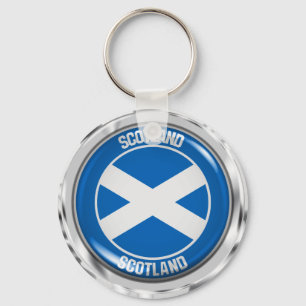 Scotland Round Emblem Keychain