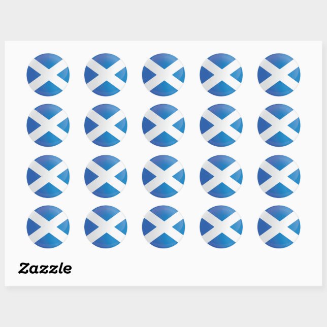 Scotland  Round Icon Flag Classic Round Sticker (Sheet)