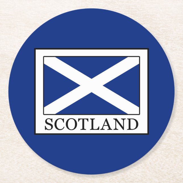 Scotland Round Paper Coaster (Front)