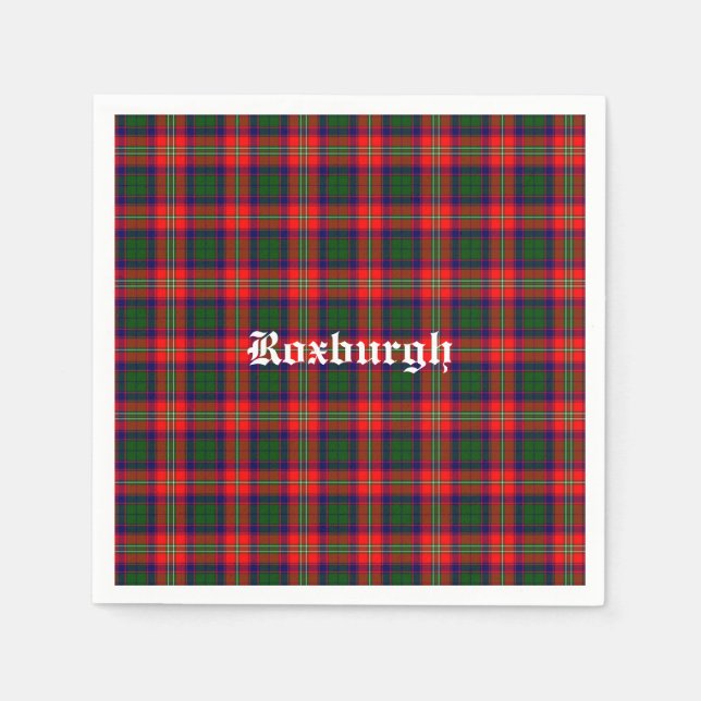 Scotland Roxburgh District Tartan Personalized Napkin (Front)