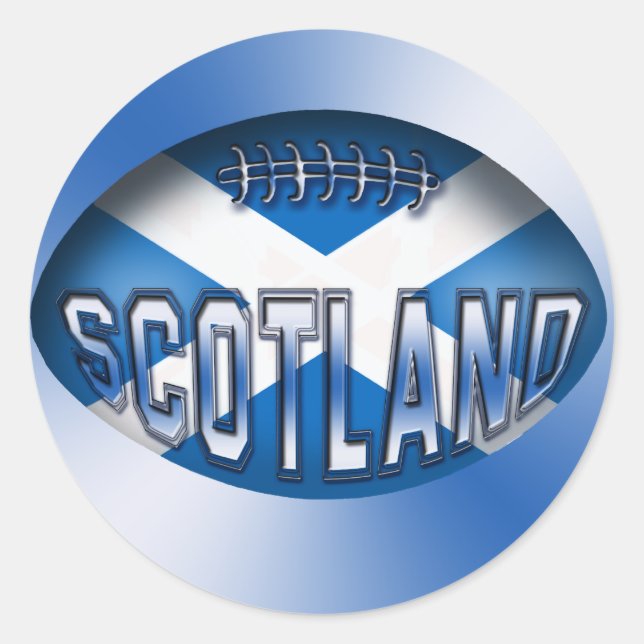 Scotland Rugby Ball Classic Round Sticker (Front)