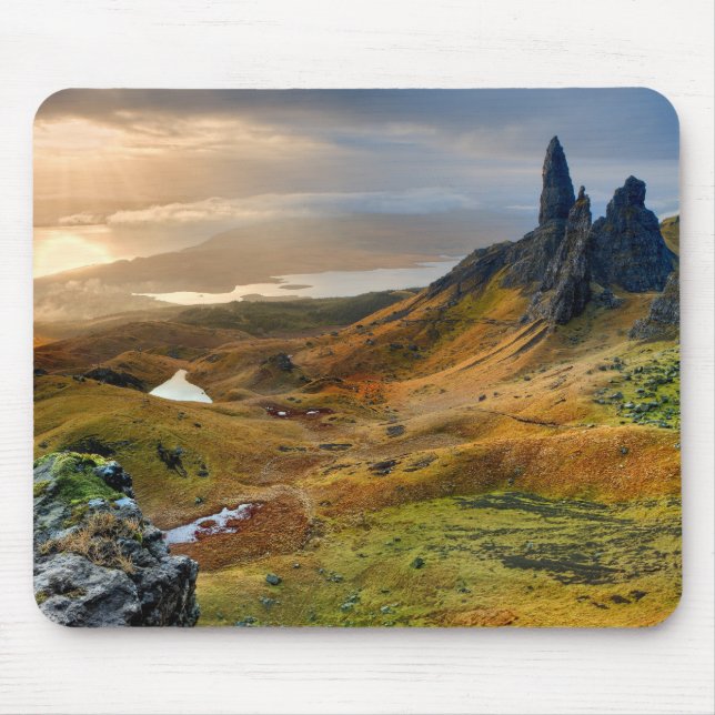 Scotland Scenic Rolling Hills Landscape Mouse Pad (Front)