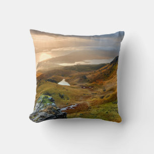 Scotland Scenic Rolling Hills Landscape Throw Pillow