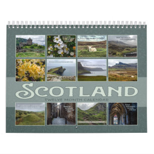 Scotland Scenic Travel Photos & Quotes Calendar