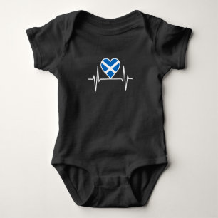 Scotland - Scotland Flag Heartbeat Baby Bodysuit