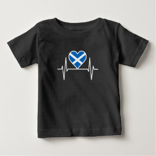 Scotland - Scotland Flag Heartbeat Baby T-Shirt