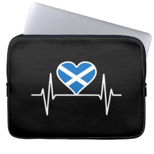 Scotland - Scotland Flag Heartbeat Laptop Sleeve