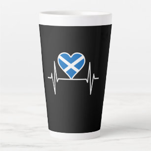 Scotland - Scotland Flag Heartbeat Latte Mug