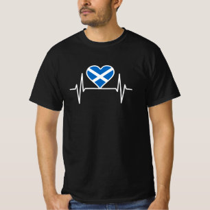 Scotland - Scotland Flag Heartbeat T-Shirt