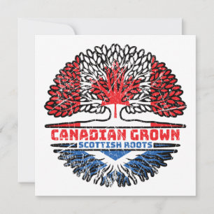 Scotland Scottish Canadian Canada Tree Roots Flag Card