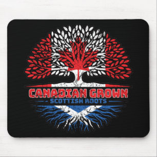 Scotland Scottish Canadian Canada Tree Roots Flag Mouse Pad
