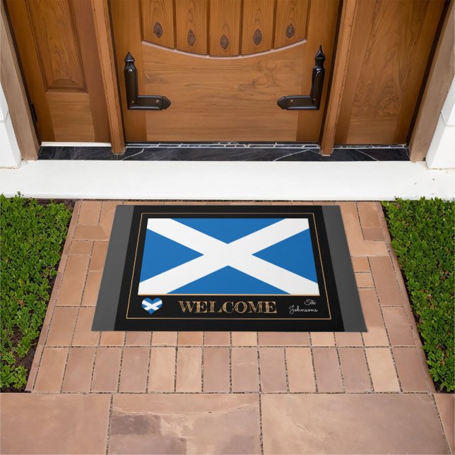 Scotland & Scottish Flag house mat /sports Welcome (Outdoor)
