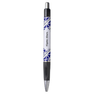 Scotland Scottish Flag Tiled Black Personalization Pen