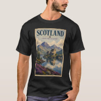 Scotland Scottish Highland Illustration Travel Art