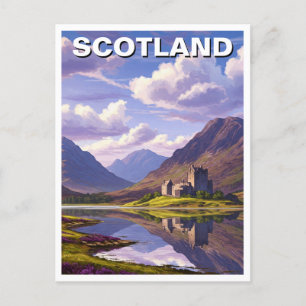 Scotland Scottish Highlands Castle Travel Postcard