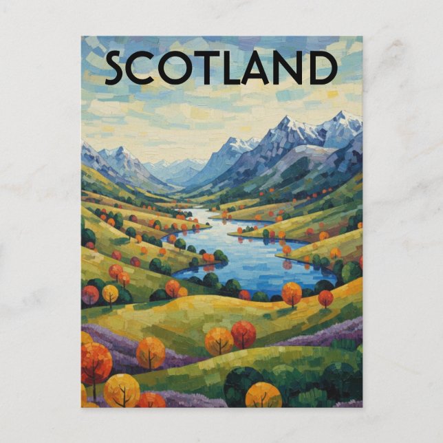 Scotland Scottish Highlands Travel Postcard (Front)