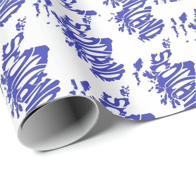 Scotland Silhouette Word Art Wrapping Paper (Roll Corner)