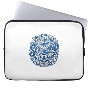 Scotland Soccer 2026 Soccer Bold Country Typograph Laptop Sleeve