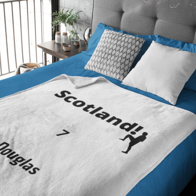 Scotland Soccer, customizable Fleece Blanket (Creator Uploaded)