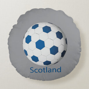 Scotland Soccer Round Pillow