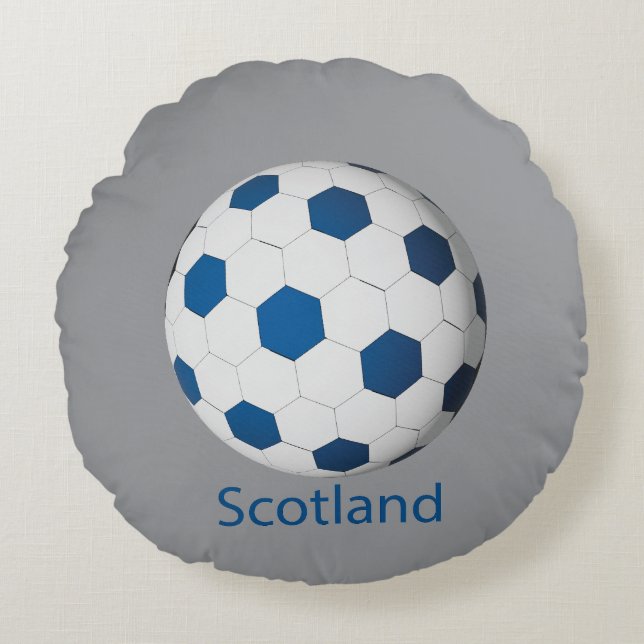 Scotland Soccer Round Pillow (Front)