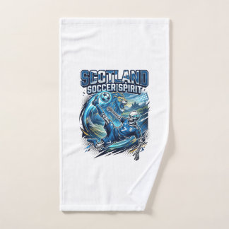 Scotland Soccer Spirit Skeleton Striker Nations Pr Hand Towel