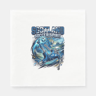 Scotland Soccer Spirit Skeleton Striker Nations Pr Napkin