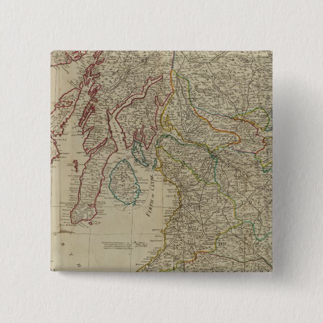 Scotland south 2 inch square button (Front)