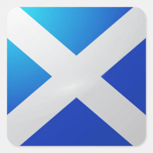 Scotland square glossy flag sticker