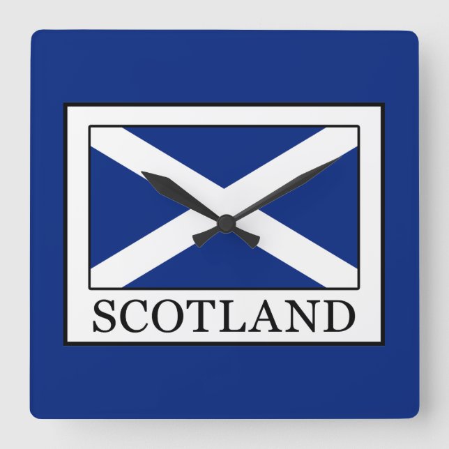 Scotland Square Wall Clock (Front)