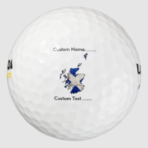 Scotland St. Andrews Flag and Map on a Golf Ball. Balls