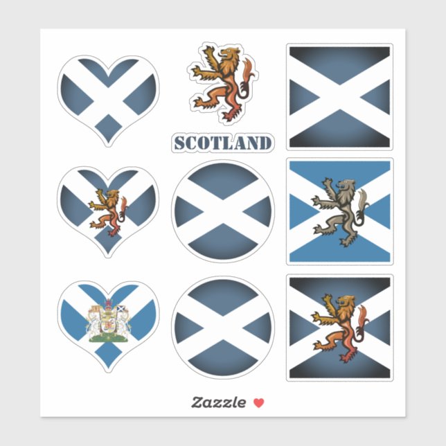 Scotland stickers, Scottish Flag Lion Heart /sport