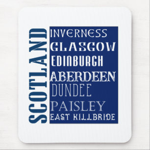 Scotland Subway Word Art Mouse Pad