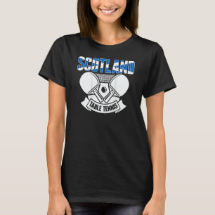 Scotland Table Tennis Support Scottish Ping Pong T-Shirt