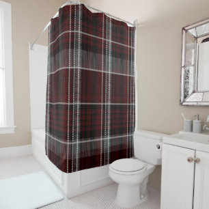 Scotland Tartan Burgundy Grey Celtic Plaid