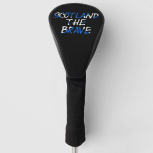 Scotland The Brave overlaid on Scottish Flag dct Golf Head Cover