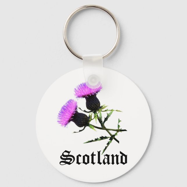 Scotland, thistle keychain (Front)